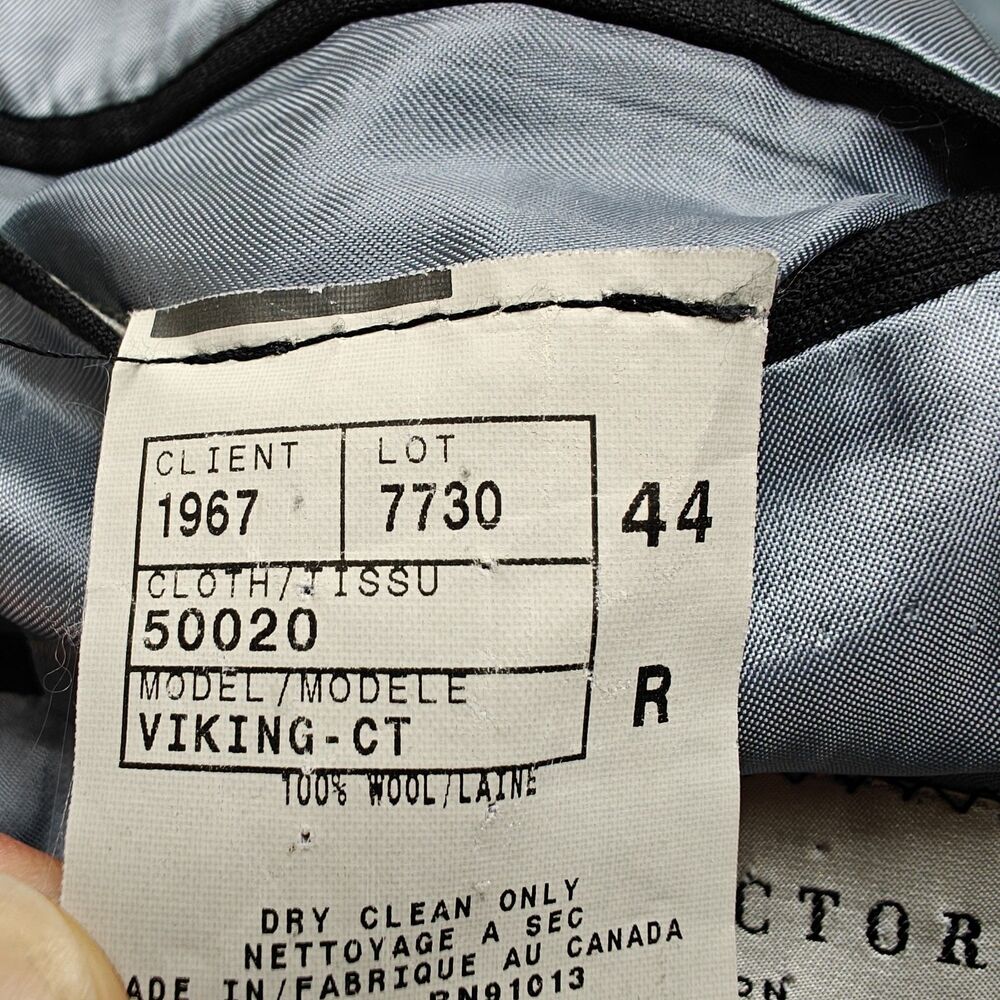 Jack Victor Loro Piana Blazer Men's 44R Viking 3 Button Striped Wool Suit Jacket - Picture 8 of 11